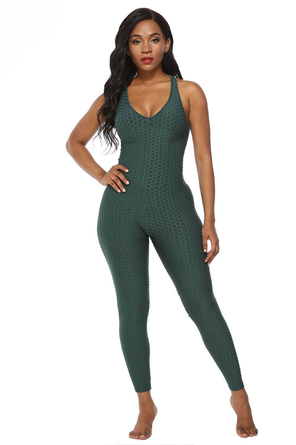 Sexy Sleeveless Tank Top Backless Skinny Sport Jumpsuits