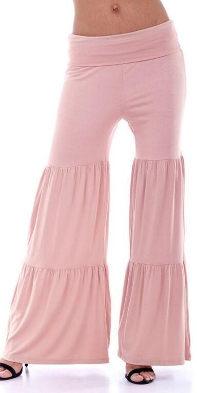 Bohemian Style Low Waist Wide Leg Drape Pants