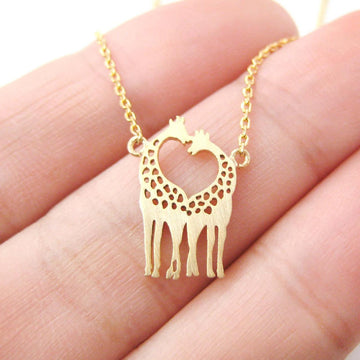 Giraffe Shaped Animal Themed Charm Necklace - May Your Fashion - 1