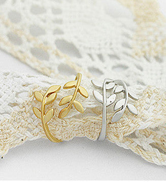 Korean Style Cute Leaf Design Rings - May Your Fashion - 3