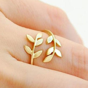 Korean Style Cute Leaf Design Rings - May Your Fashion - 1