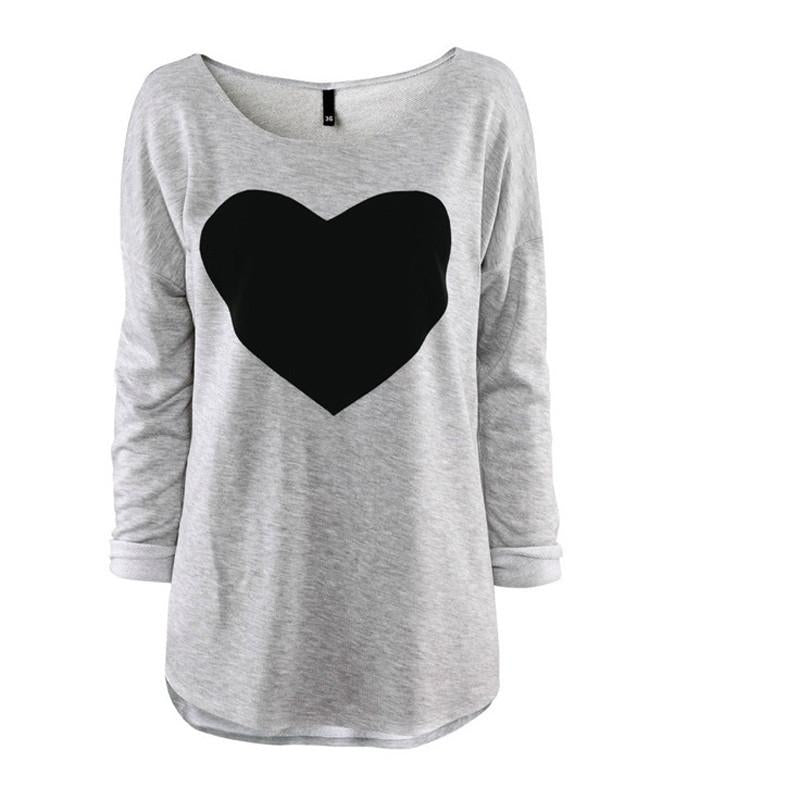 2016 Heart Pattern Long Sleeve T-Shirt - Meet Yours Fashion - 4